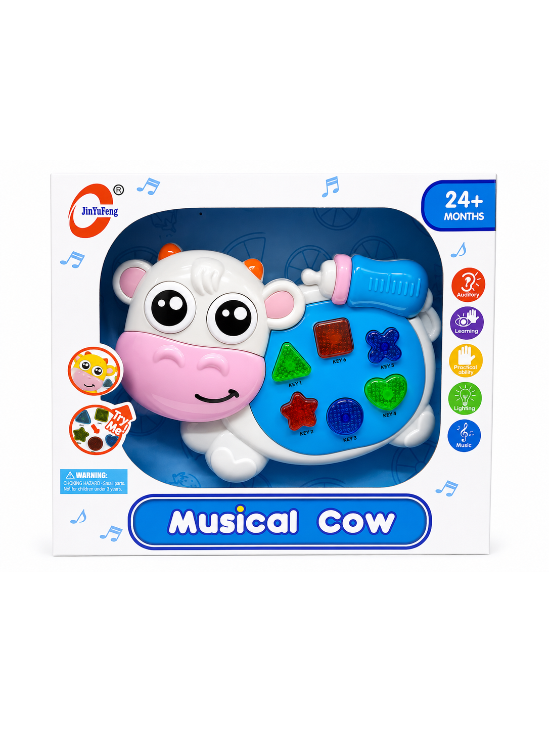 🐮🎵 Vaca Musical Interactiva con Luces y Sonidos