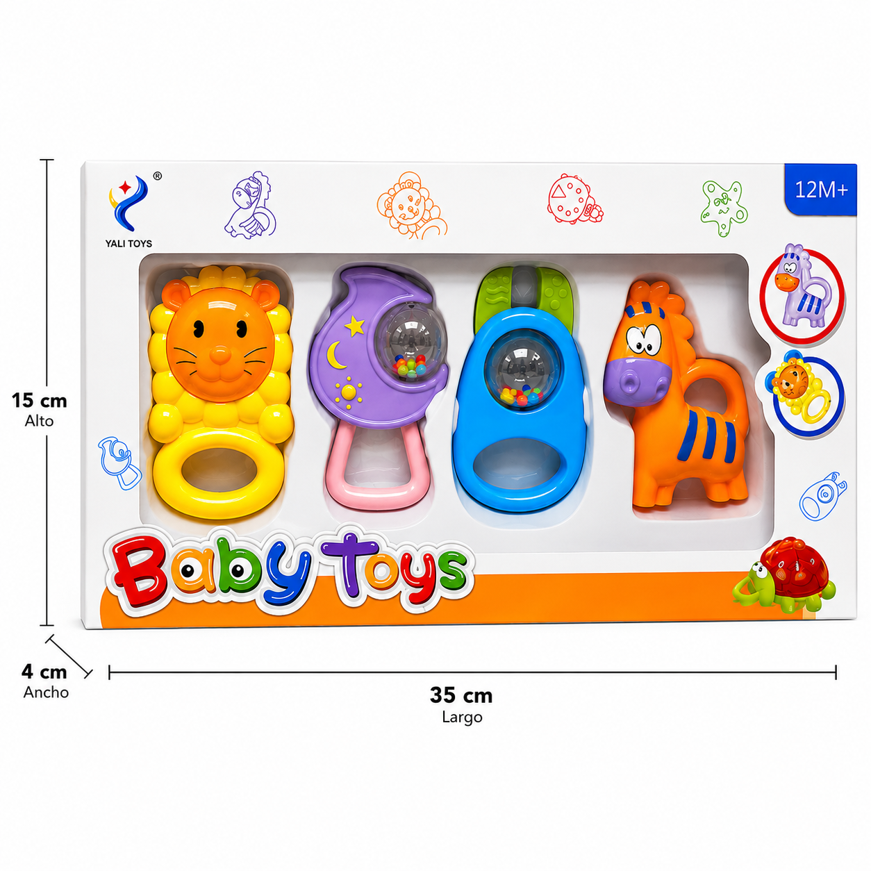 🧸🦁 Set de Juguetes para Bebé – Sonajeros y Juguetes Sensoriales - Imagen 3