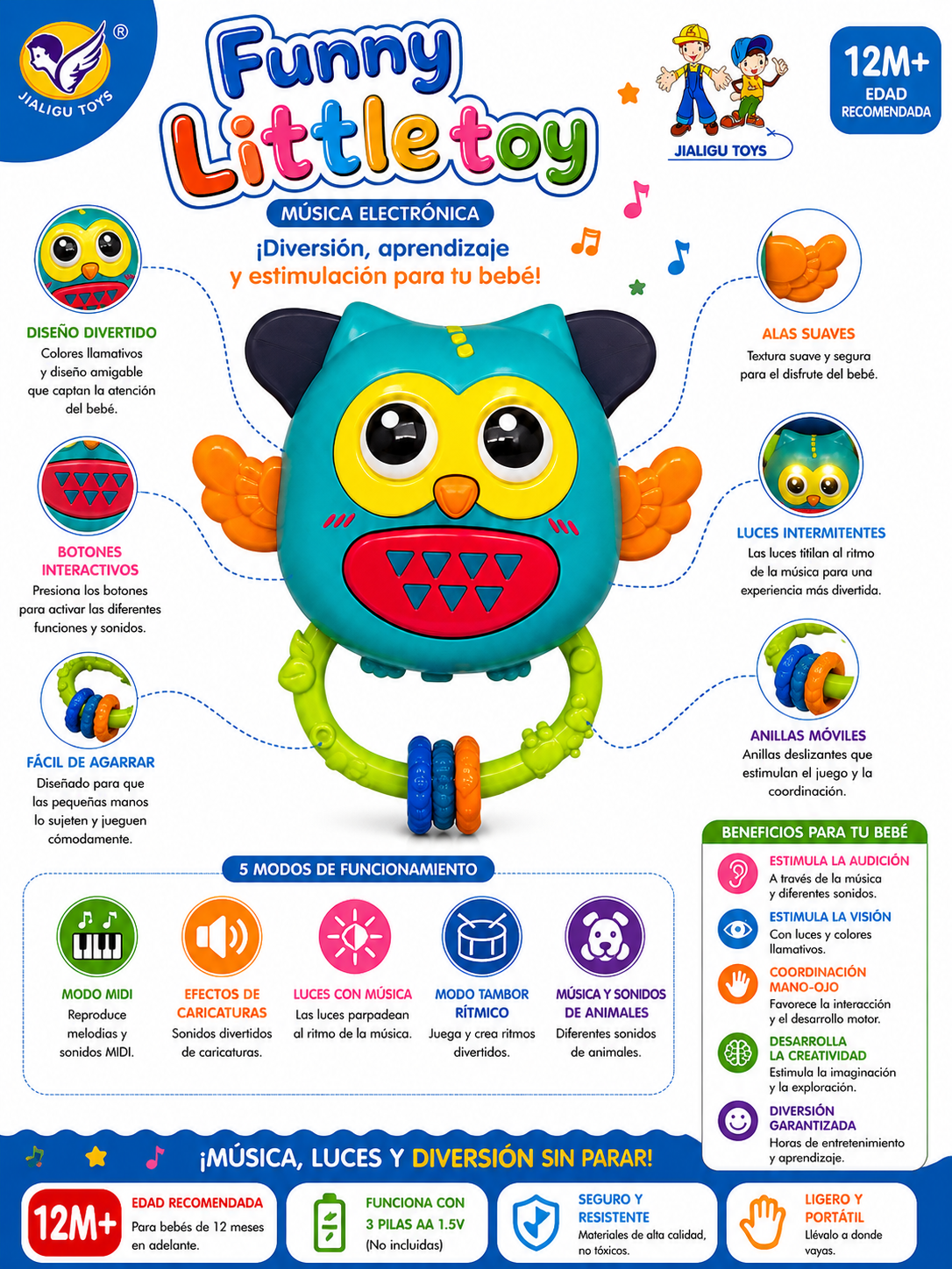🦉 Búho Electrónico Musical Interactivo - Imagen 2