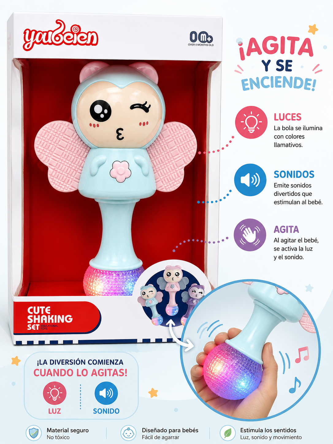 🦋 Sonajero Mariposa Infantil - Imagen 2
