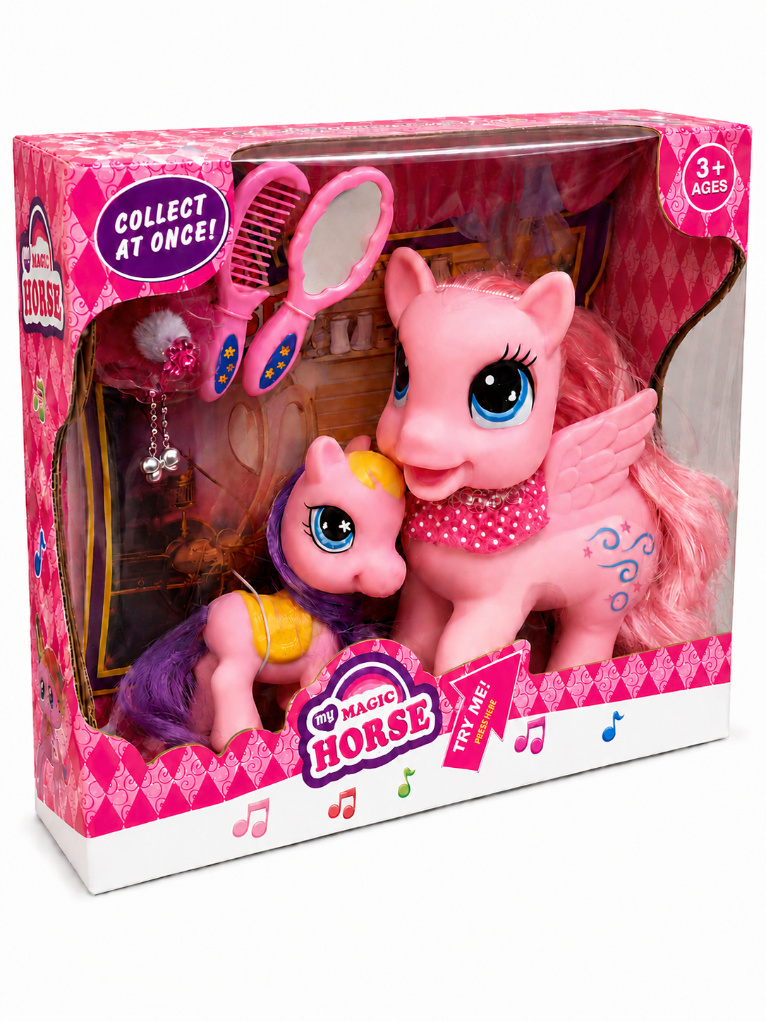 🦄💖 Set de Pony Mágico con Accesorios